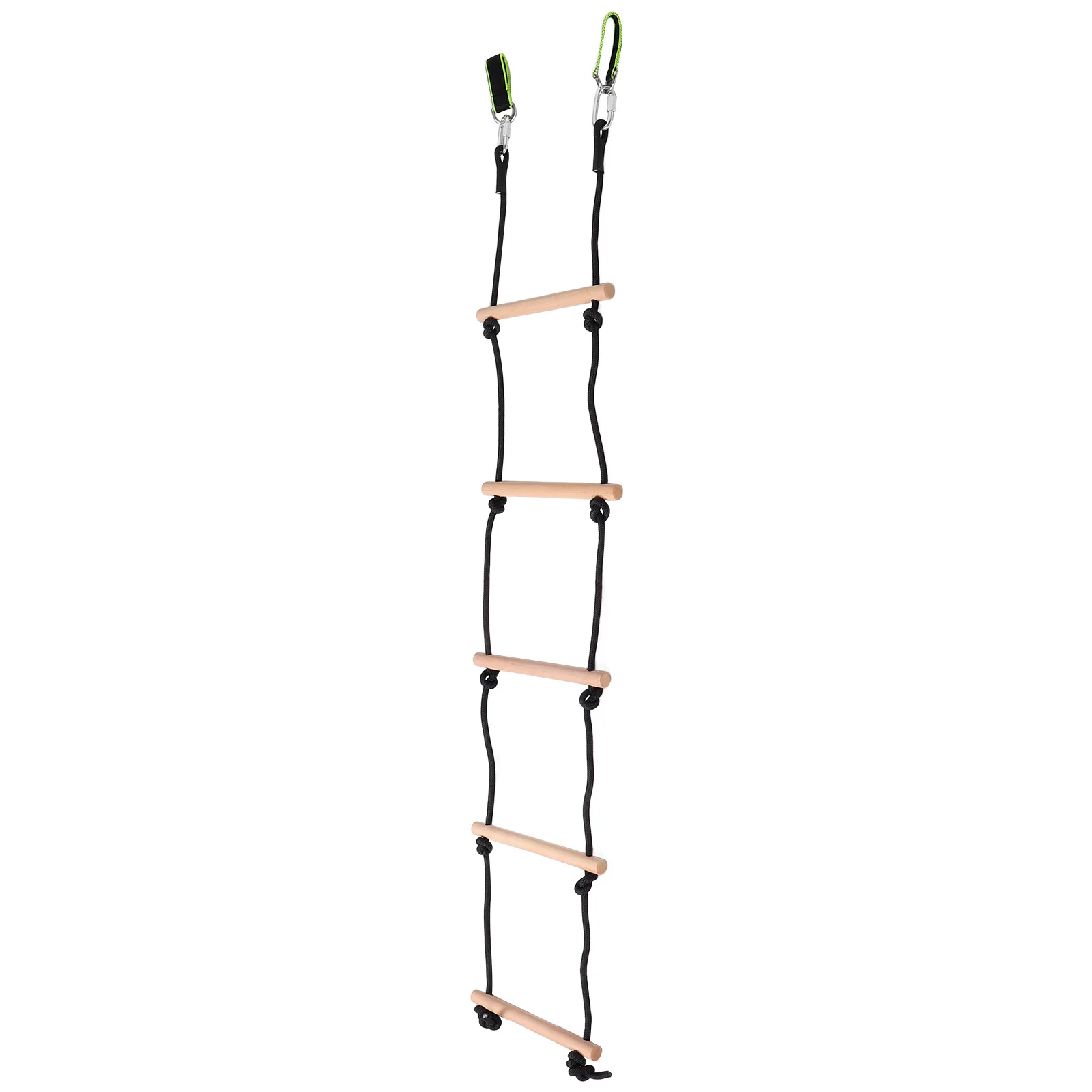 Climbing Sports Toys Wooden Swing Rope Ladder Outdoor Accessories Kids Beech for Playset Treehouse Child 2