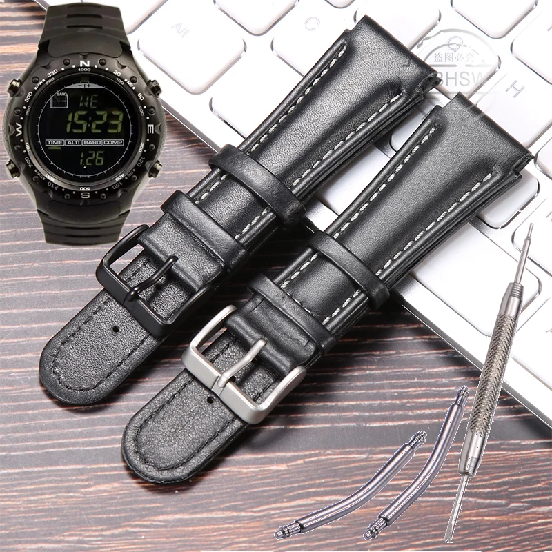 22mm Leather Strap Suitable for Suunto XLander military Convex Watch
