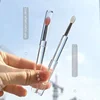1/3 Pcs Crystal Silicone Lip Brush with Cover Soft Professional Lip Mask Balm Vaseline Smudge Lipstick Eyeshadow Applicator 5