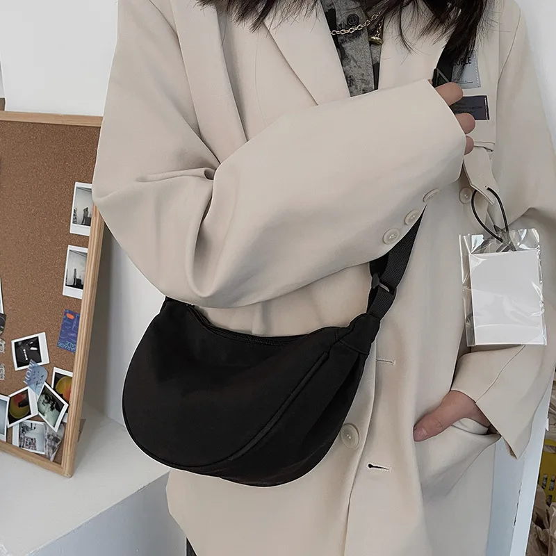 

Casual Nylon Hobos Crossbody Bag for Women Designer Shoulder Bags Large Capacity Tote Lady Travel Shopper Bag Female Purses
