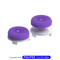 Premium Hand Grip Extender Caps for Game Controllers - Enhanced Thumb Stick Grips (Set of 2) (Purple For PS4 PS5)