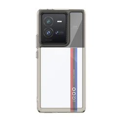 Colorful Shockproof Protective Back Cover Case for Vivo iQOO 9T (Clear-gray)