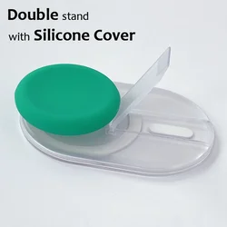 Colorful Magnetic Pop - Up Phone Grip & Kickstand with Silicone Cover (Emerald green)