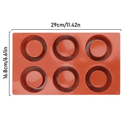 Round Silicone Cake and Mousse Mold for Baking and Decorating (Red  1pcs)