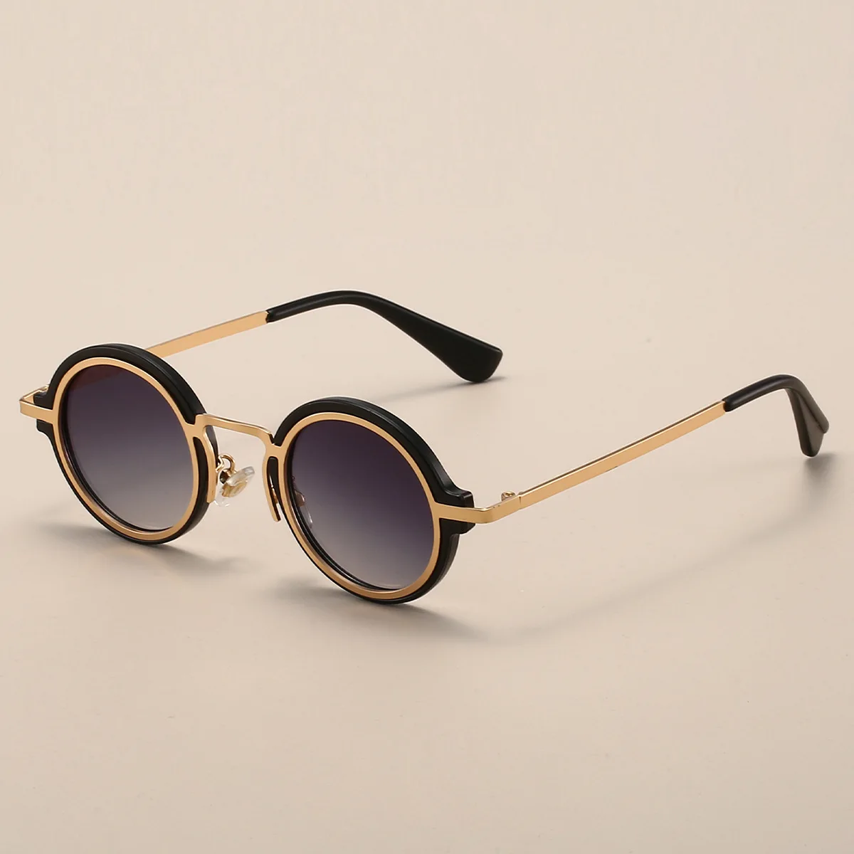 Vintage Punk Gradient Round Sunglasses - Trendy Luxury Outdoor Shades