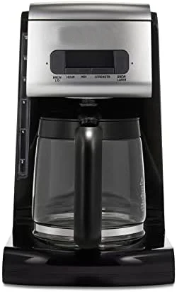 

Drip Coffee Maker, Digital & Programmable, 12 Cup Glass Carafe, Black and Silver (43687) Cop coffee Automatic espresso machinne