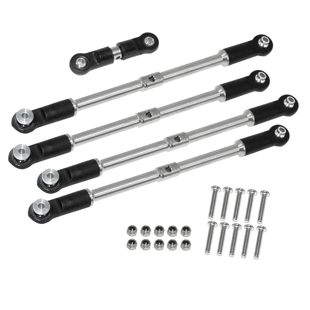 BAAU 1 Set RC Car Upgrade Pull Rods Rotating Shaft Tie Rod Kit for 1/8 ARRMA 6S KRATON OUTCAST 1/7 BIG ROCK Upgrade Parts