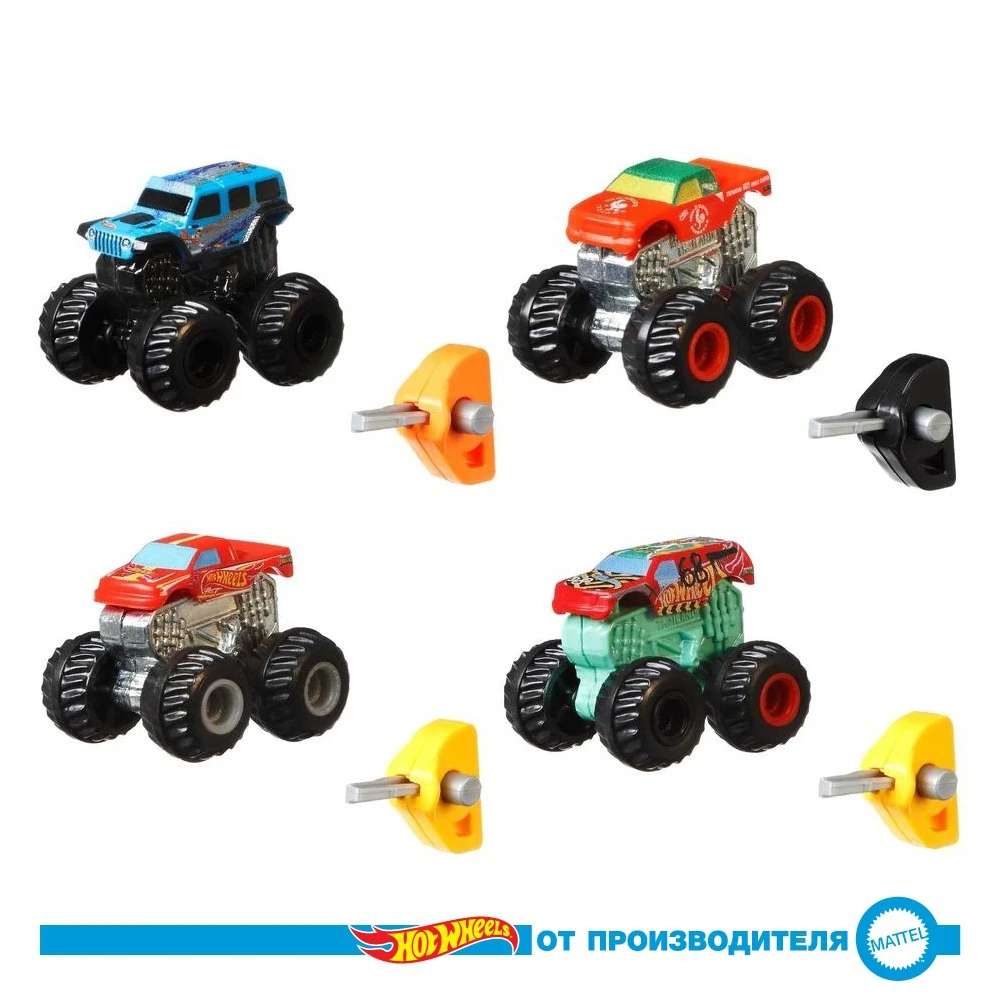 Car Hot Wheels Monster truck with wind-up mechanism (surprise) in the range  GPB72 Toy kids