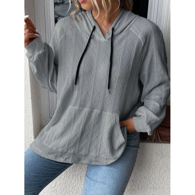 Women's Casual Loose Hooded Sweatshirt