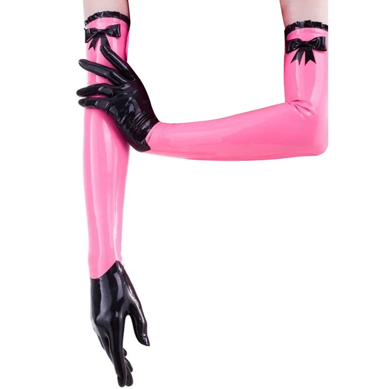 Guanti In Lattice Nero Uomo Donna - Gomma Naturale 0.4mm, Per Cosplay E Feste, Taglie S-XL - Foto 8