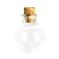 E74E 10pcs Mini Glass Bottles with Cork Stopper Transparency Fillable Organizers for Kindergarten Kid Girl Boys DIY Ornaments 1