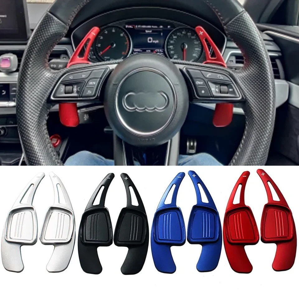 Schaltwippen Verlängerung Für Audi A3 A4 A5 A6 A7 A8 Q3 Q5 Q7 TT | Fiber Black | Einfache Montage