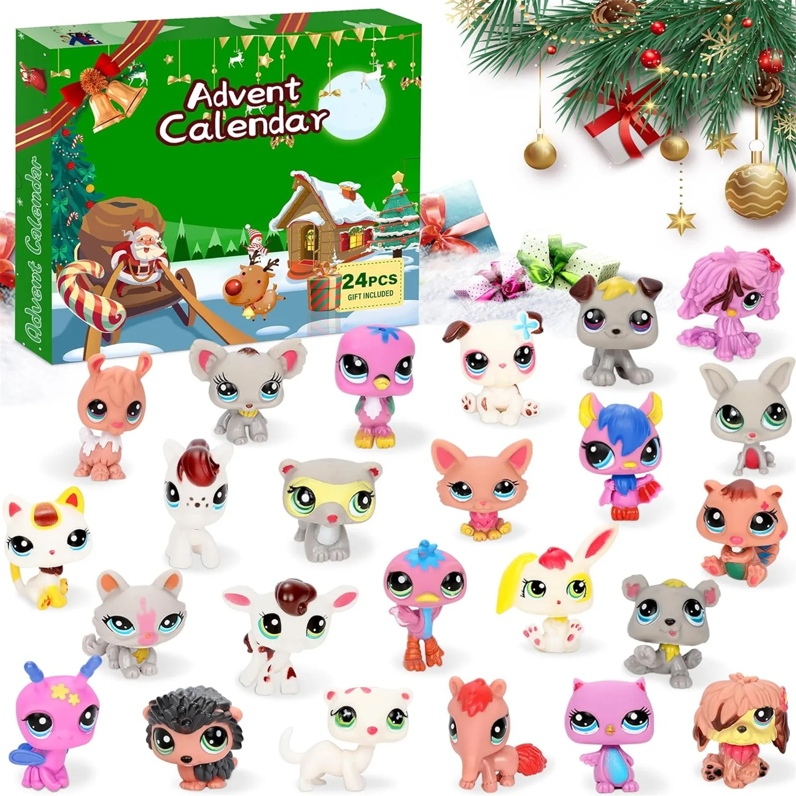 Halloween/Christmas Advent Calendar Contains 24 Gifts Christmas Countdown Calendar With Surprise Toys Cute Figures Doll 20244