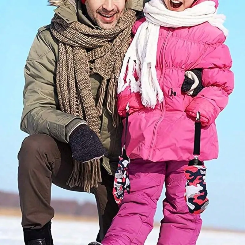 Winter Connected Gloves Clip Elastic Stainless Steel Adult Dress Tie Sweater Cardigan Shawl Clip Convenient and Practical