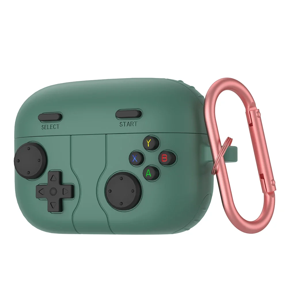 Cute 3D GamePad Cartoon Earphone Case - Silicone Shockproof Cover with Hook