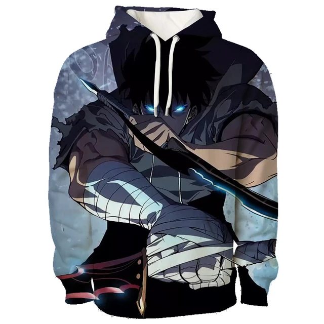 Unisexe Cosplay Hoodie Solo Leveling Merch Sung Jin-Woo Sweat