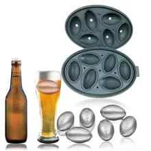 

Home Rugby Look Ice Maker Creative Silica Gel Ice Maker Mould Whiskey Cocktail Ice Cube Interesting Kitchen Bar Accessories