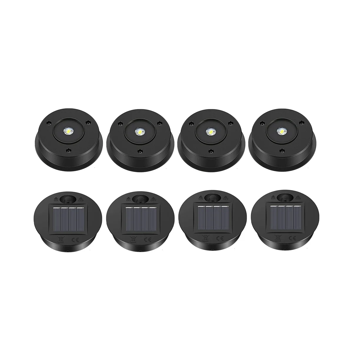 

8 Pcs Solar Lights Replacement Top Solar Lantern Parts LED Solar Panel Lantern Lid Lights for Outdoor Hanging Decor