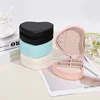 Mini Box for Rings Earrings Necklaces Heart-Shaped Small Jewelry Box Travel Jewelry Case Girls  Necklaces Organizing Portable PU 5