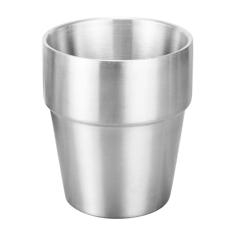 Stainless Steel Double Layer Mugs Coffee Creative Water Heat Insulation Beer Stainless Cup Drinkware