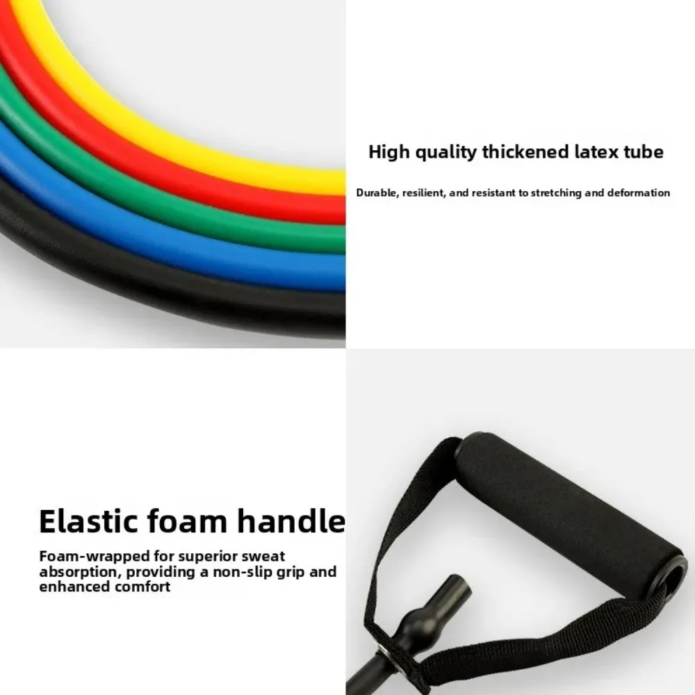 Enhanced Fitness Resistance Bands with Handles for Muscle Training and Physical Therapy