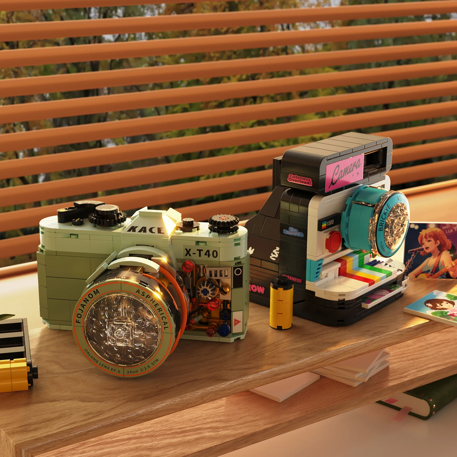 Knew gebaute mechanische Kamera-Bausteine, Spielzeugmodell, coole mechanische Details, mehrere Kamerastile, perfektes Geschenkspielzeug für Kinder – Detail 2