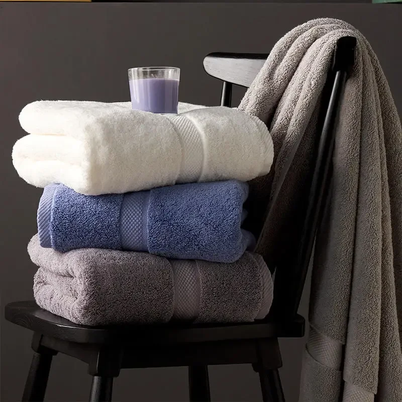 800g High Quality Long-staple Cotton Bath Towel Household Hotel Bathroom Big Towel Men's And Women's Adult Bath Towel 2