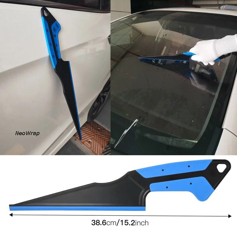 15 Zoll langer Bulldozer-Rakel, magnetischer Fenstertönungs-Rakel aus Gummi für große Bereiche, Auto-Windschutzscheiben-Reinigungsschaber, Wasserwischer – Detail 7
