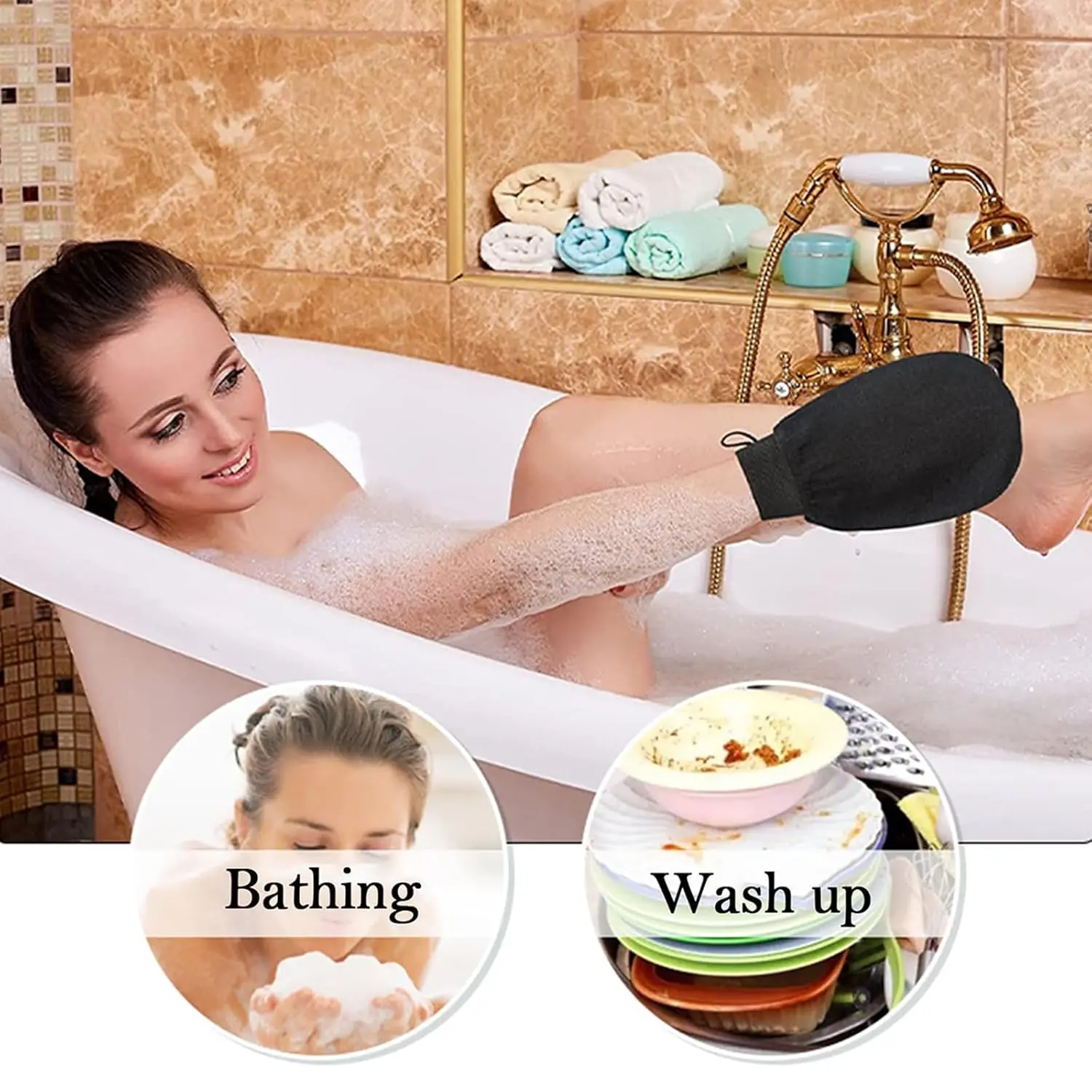 Exfoliating Gloves Exfoliating Gloves for Shower Body Scrubbe Body Scrubber Dead Skin Removerjavascript: