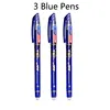 3 Pcs Blue Pens