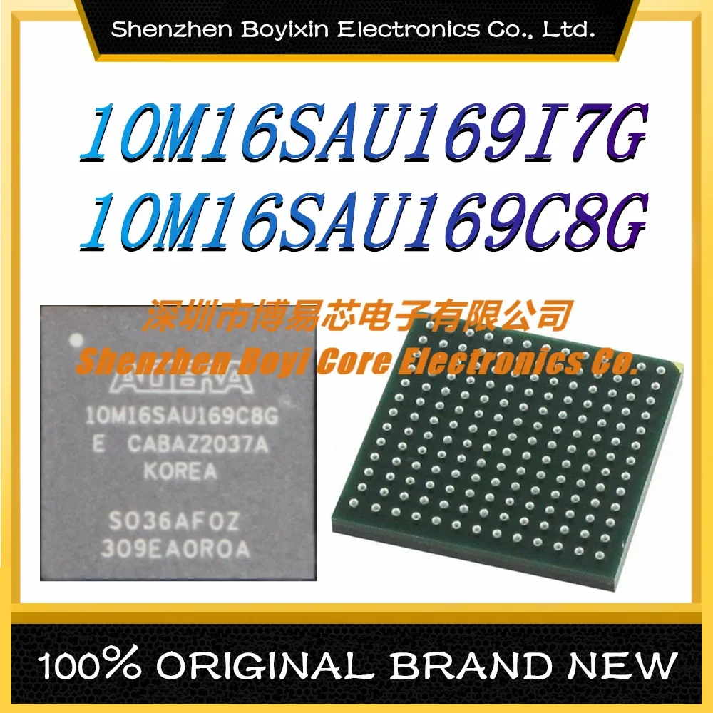 10M16SAU169I7G 10M16SAU169C8G Package: BGA-169 Brand New Original Genuine Programmable Logic Device (CPLD/FPGA) IC Chip ep4ce22f17i7n ep4ce22f17c6n ep4ce22f17c8n package fbga 256 brand new original genuine programmable logic device cpld fpga ic