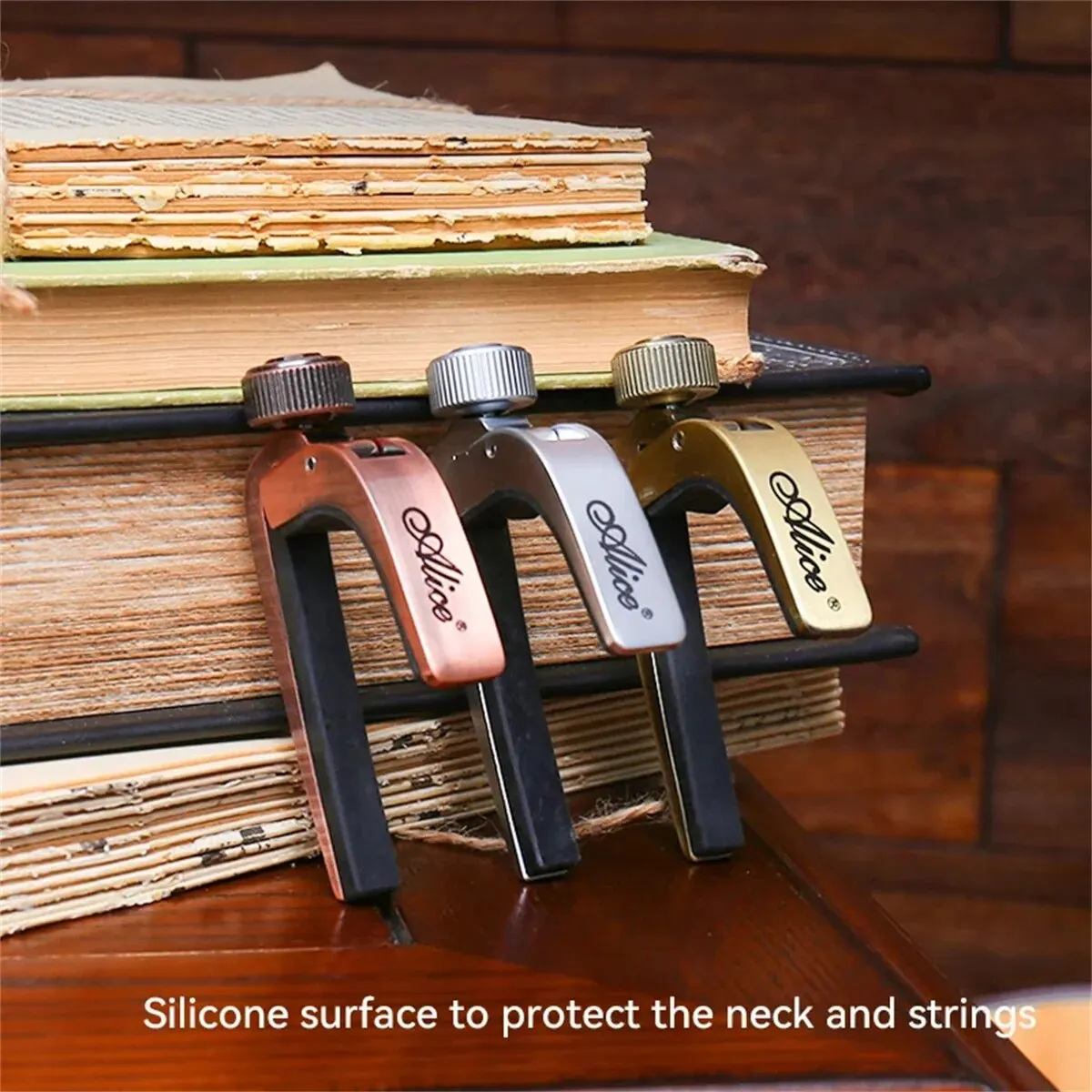 Guitar Capo Alice Adjustable Roller Metal Quick Change Tune for Electric Acoustic Guitar Bass Violin Ukulele