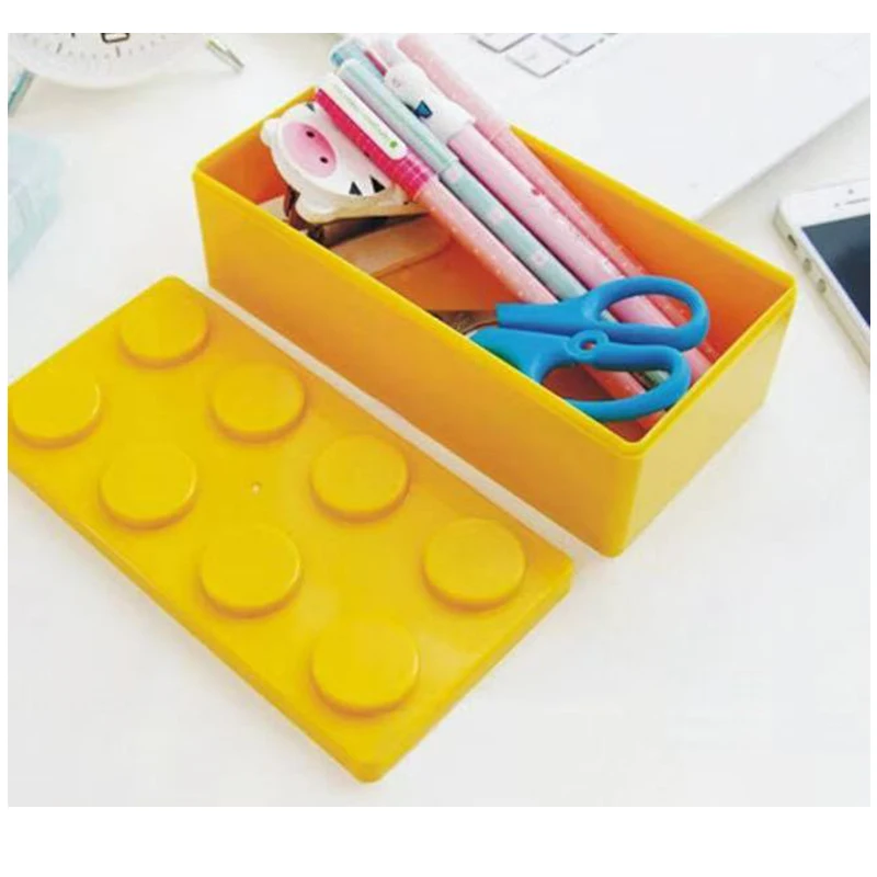 Building Blocks Storage Box Desktop Makeup Cosmetic Box Space Saving Office Storage Box for Jewelry Sundries Pen 6