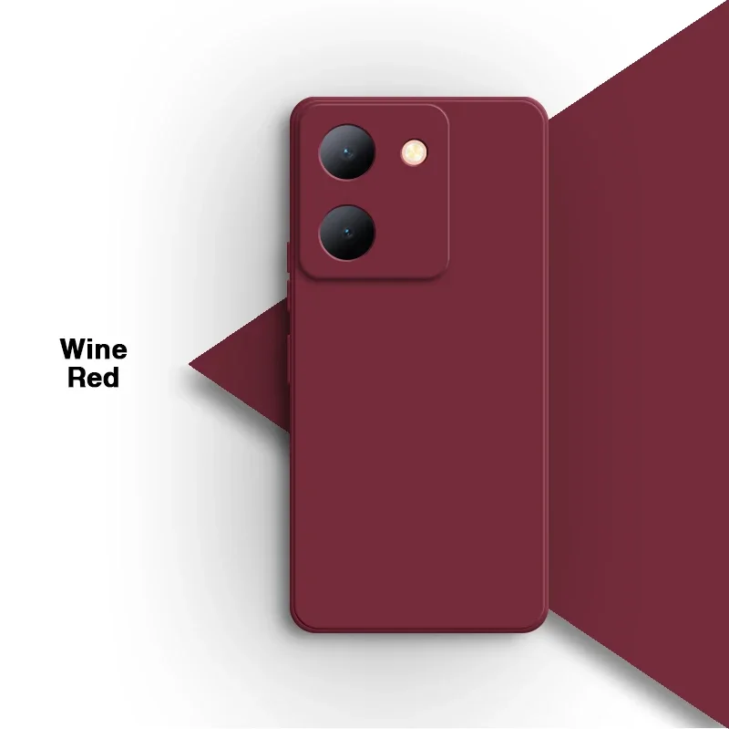 Classic Square Liquid Silicone Back Cover with Internal Flocking