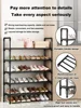Black Elevated Shoe Rack Small  Simple Multi-layer Shoe Cabinet Home Entrance Rental Housing Dormitory Storage Rack New 2023 4