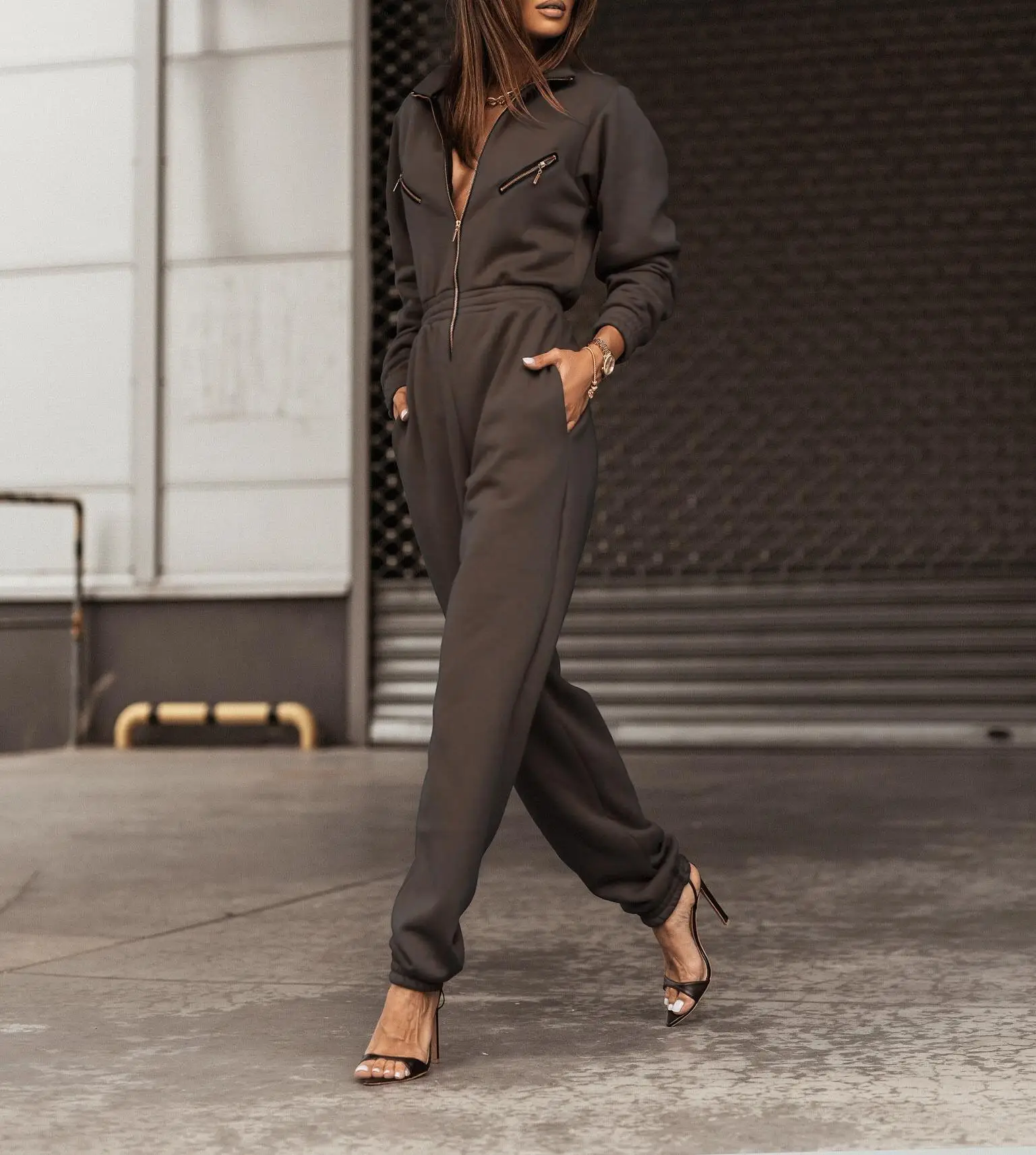 Women Tracksuit Jumpsuit Fall Winter Warm Fleece Hoodies Set Fitness Yoga Wear Jogger Sets Sweatpants Women Set Jumpsuit Romper