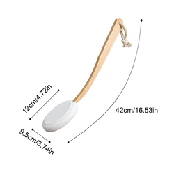 Enhanced Shower Body Brush with Long Handle - Multi - Function Scrubber & Sunscreen Applicator (Onesize)