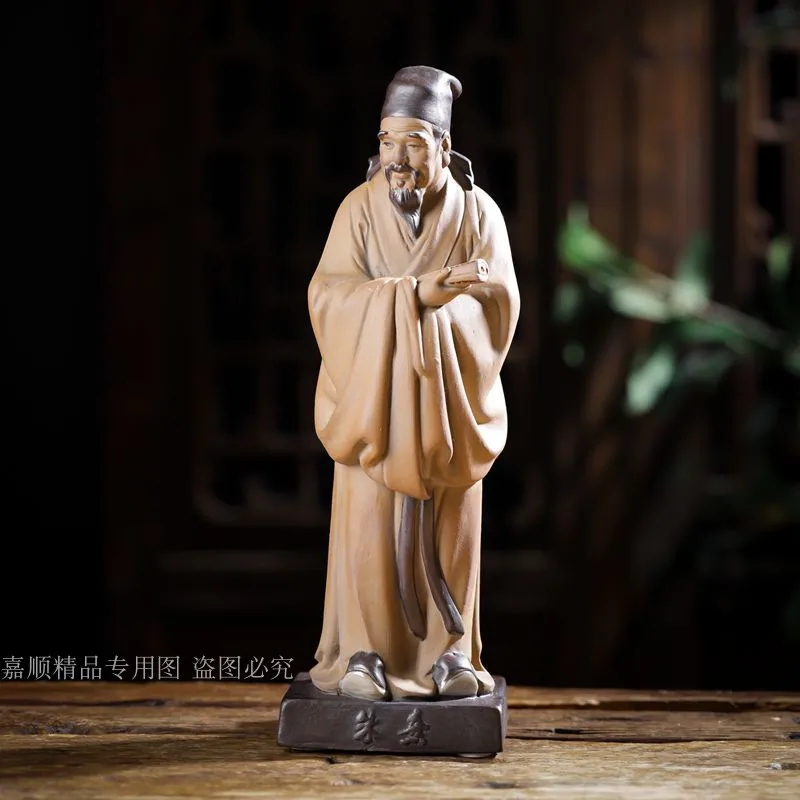 

Decoration of Chinese great educator in ancient times--ZhuXI Statue Ceramic Figure---Shiwan Kiln