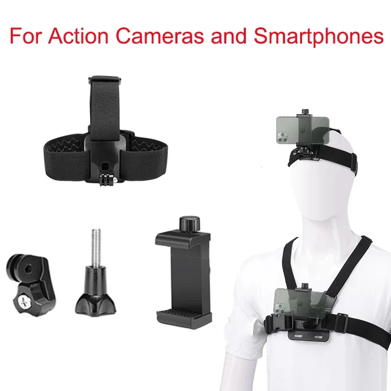 

Adjustable Chest Body Strap Belt for GoPro Hero 11 Mini Head Strap for Gopro 10 9 8 Insta360 X3 Cameras Accessories