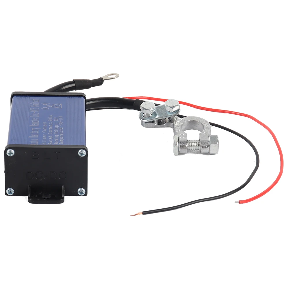 Car Battery Disconnect Isolator Cut-Off Switch Relay W/ Wireless Remote Control 1 Pcs Car switch/2 Pcs remote control