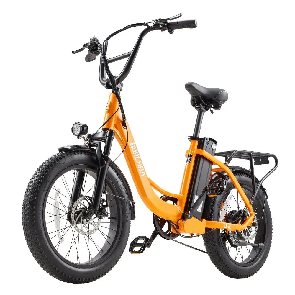 Folding electric bicycle new U2 European and American electric vehicle 20-inch snowmobile mountain bike integrated wheel