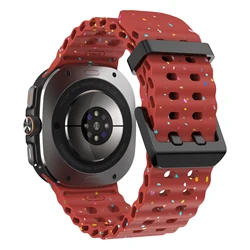 Original Marine Colorful Sport Bracelet Strap - Galaxy watch Ultra (Wine red)