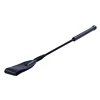 High Quality Black Faux Leather Horse Whip Hand Made Halter Braided Riding Whip Horse Racing Equipment 4