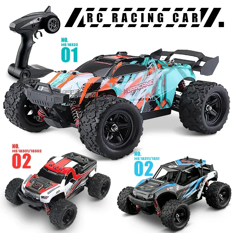 HS 18311 18321 18302 Remote Control Car 2.4GHz rc car All-Terrain 45Km/h 1:18 Off-Road Truck Toy Birthday Present for Children 4