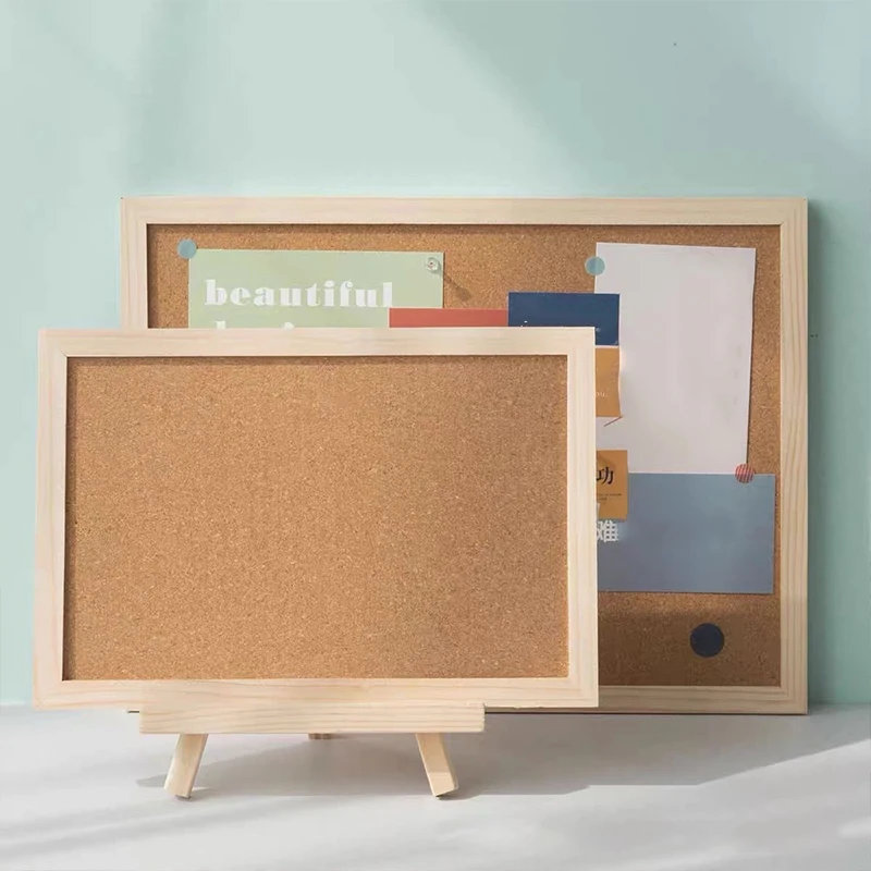 Wooden Tack Cork Display Panel Vintage Message Board Office School Memo Bulletin Board DIY Postcard Photo Background Decoration wooden cork bulletin board