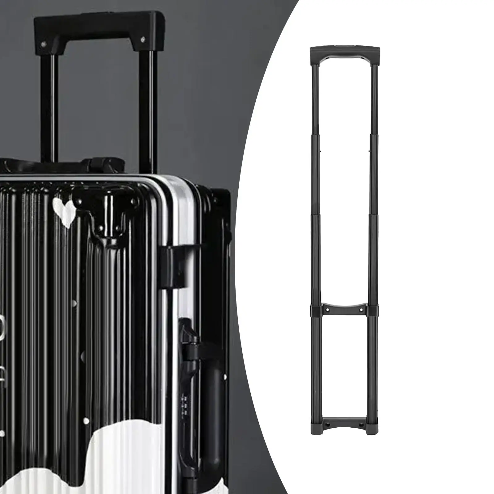 Replacement Travel Luggage Telescopic Handle Traveling Accessories Repair Parts Sturdy Wear Resistant Daily Usage Folding Handle