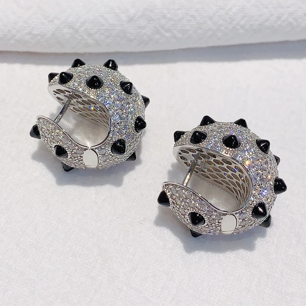 Heavy-Craft-Real-925-Sterling-Silver-With-Full-High-Carbon-Stone-Black ...