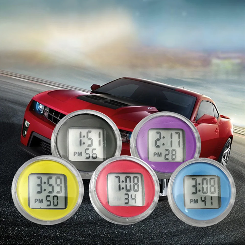 Motorcycle Bike Digital Display Clock Watch 1Pc Motorcycle Decoration Auto Car Interior Accessories
