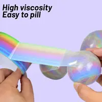Rainbow Sticky Ball Rolling Tapes Pressure Reducing Adhesive Rolling Toy Colored Ball Sticky Ball Adhesive Toys 1
