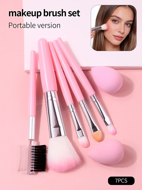 41403-97b8c5.jpg 7-piece mini makeup brush sets - Portable travel beauty tools - Makeup sponges - Professional makeup tool sets